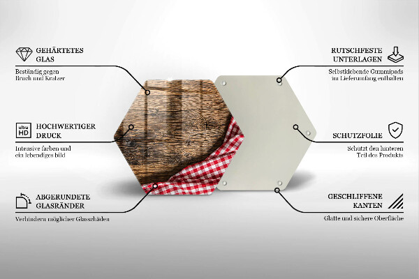 Üveg vágódeszka Faasztal