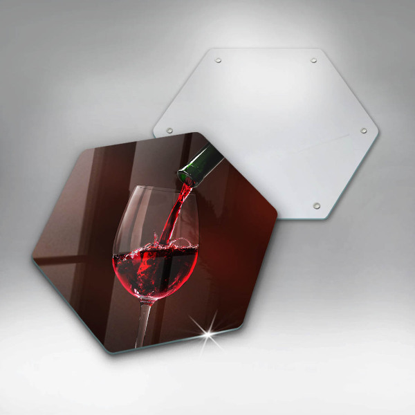 Üveg vágódeszka Egy pohár bor