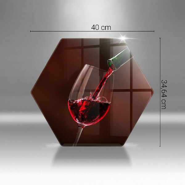 Üveg vágódeszka Egy pohár bor