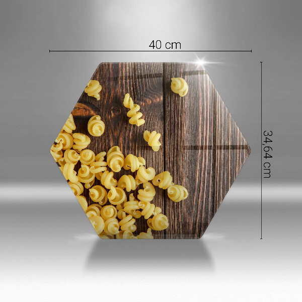 Üveg vágódeszka Tészta az asztalon