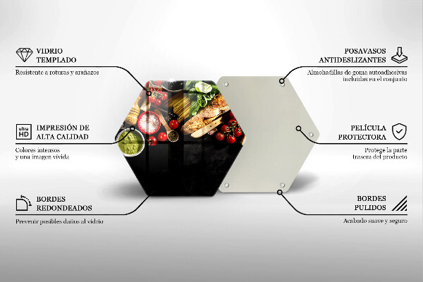 Üveg vágódeszka Olasz alapanyagok és fűszerek