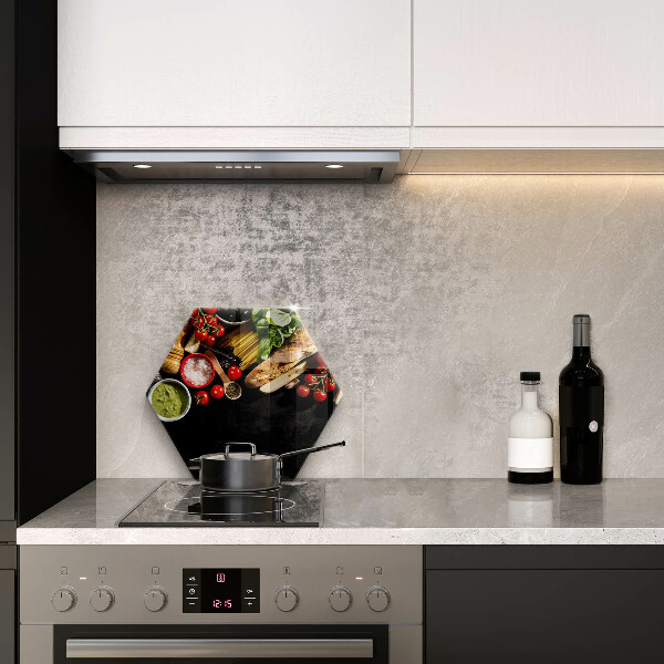 Üveg vágódeszka Olasz alapanyagok és fűszerek