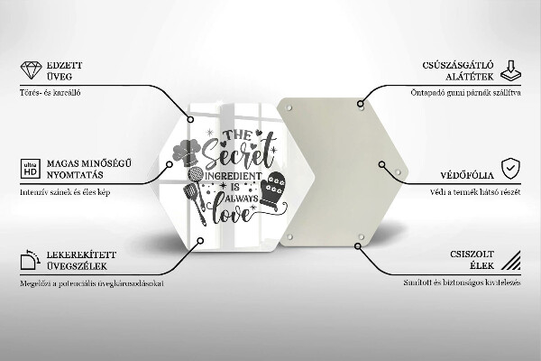 Üveg vágódeszka Felirat mondat