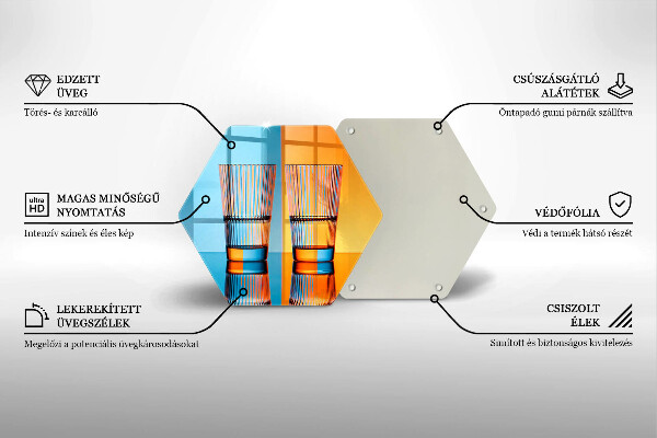 Üveg vágódeszka Két pohár vizet