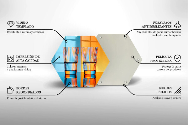 Üveg vágódeszka Két pohár vizet