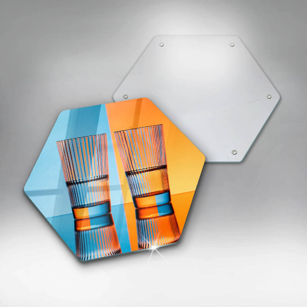 Üveg vágódeszka Két pohár vizet