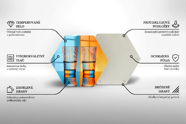 Üveg vágódeszka Két pohár vizet