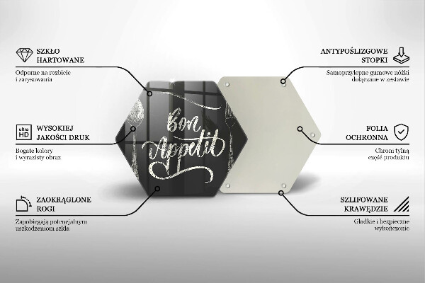 Üveg vágódeszka Bon Appetit