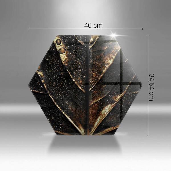 Üveg vágódeszka Aranylemez