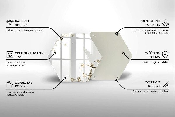 Üveg vágódeszka Téli díszek