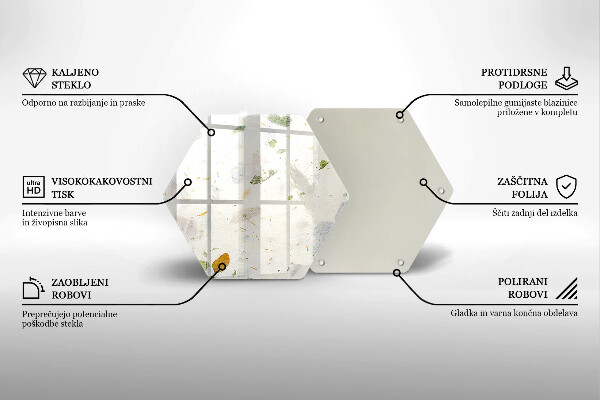 Üveg vágódeszka Lehulló levelek