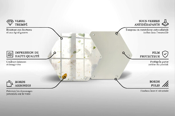 Üveg vágódeszka Lehulló levelek