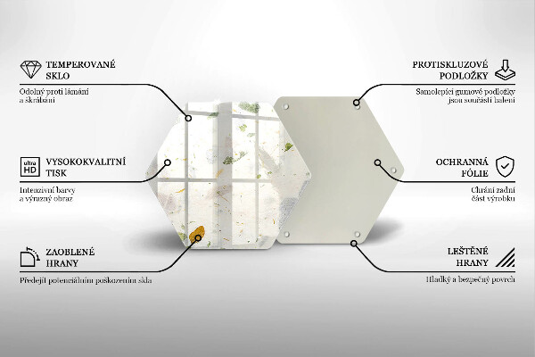 Üveg vágódeszka Lehulló levelek