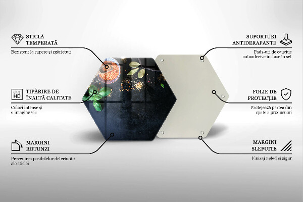 Üveg vágódeszka Fűszertálak