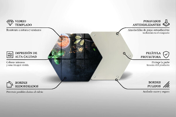 Üveg vágódeszka Fűszertálak