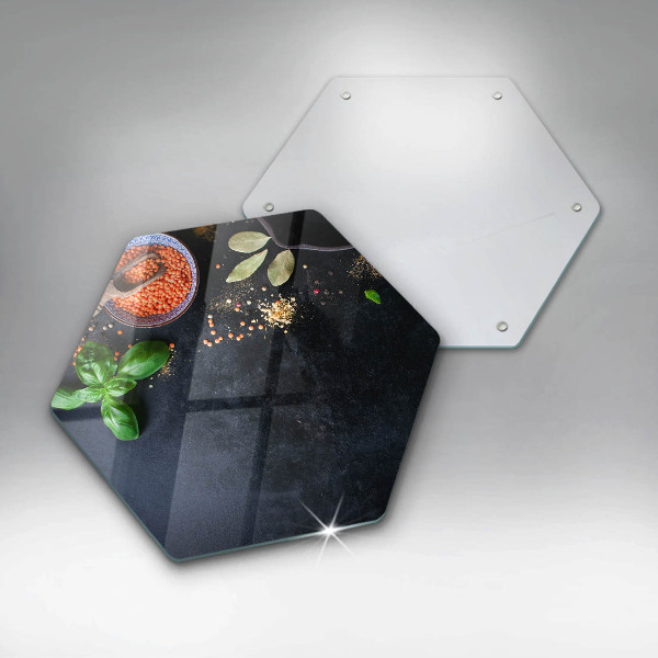 Üveg vágódeszka Fűszertálak