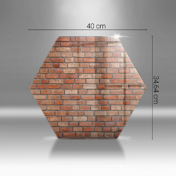 Üveg vágódeszka Téglafal fal