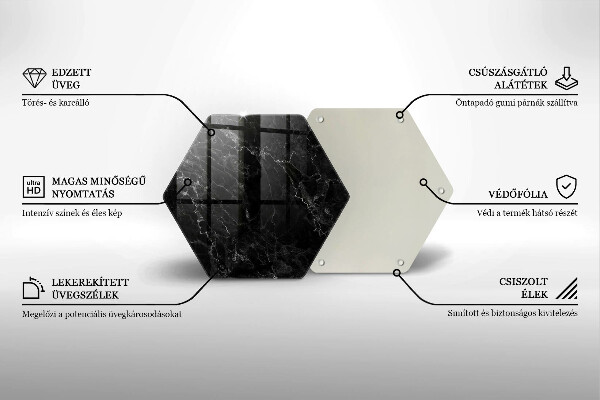 Üveg vágódeszka Elegáns márvány