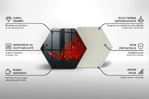 Üveg vágódeszka Csili paprika