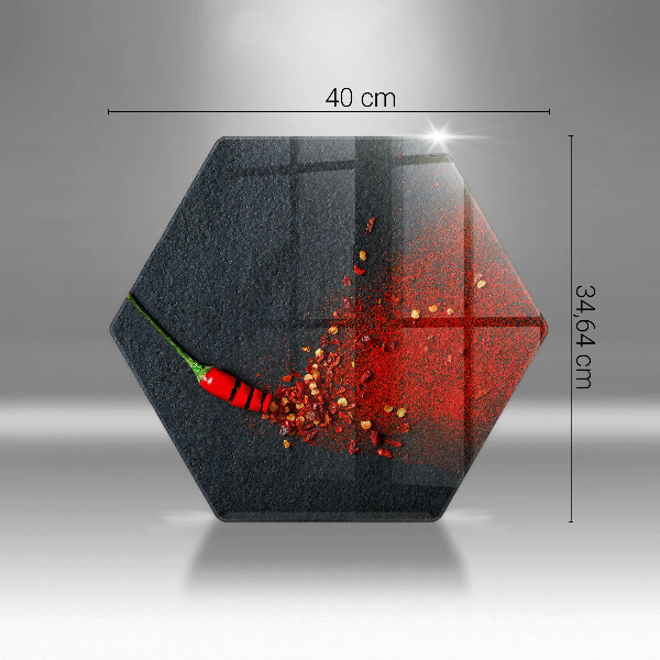 Üveg vágódeszka Csili paprika