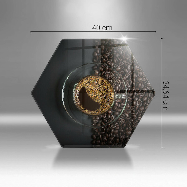 Üveg vágódeszka Kávé és bab