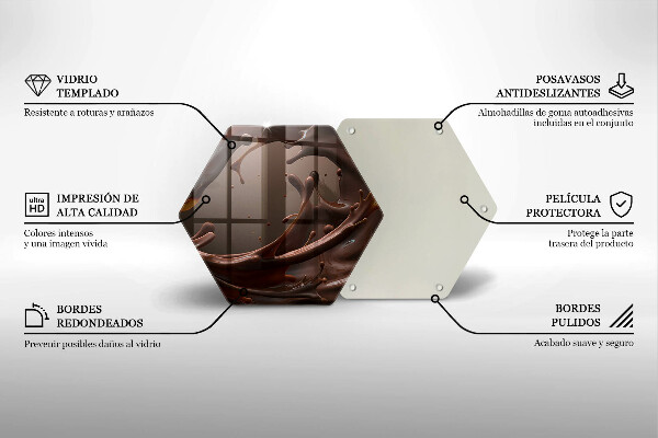 Üveg vágódeszka Folyékony csokoládé