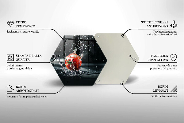 Üveg vágódeszka Paradicsom vízben