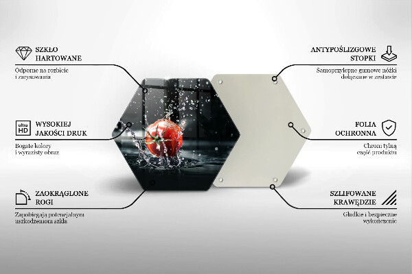 Üveg vágódeszka Paradicsom vízben