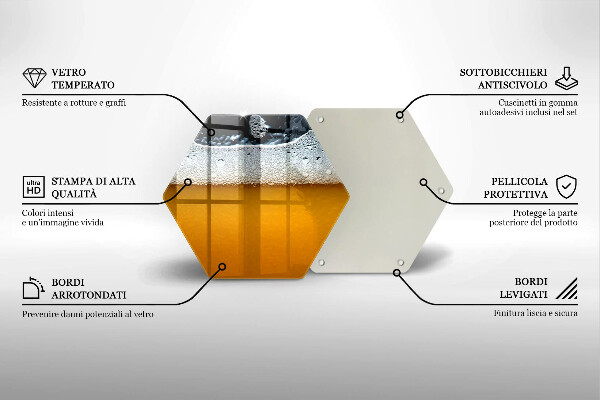 Üveg vágódeszka Igyál sörhabot