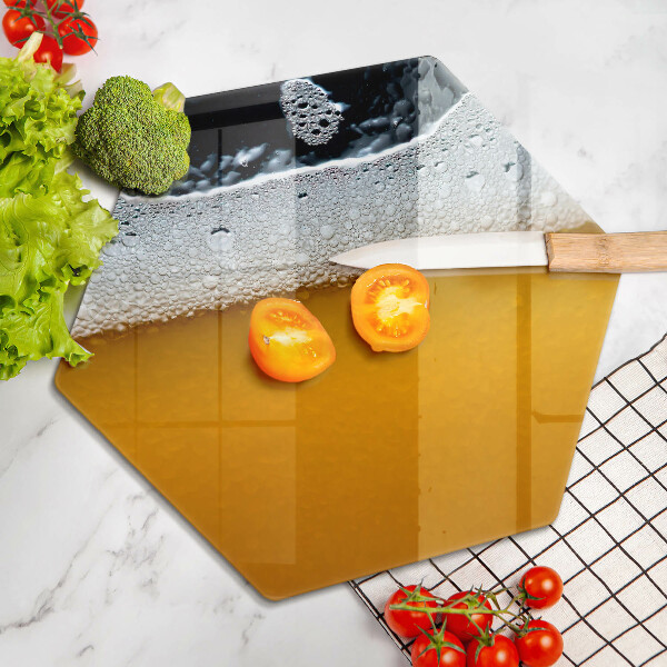 Üveg vágódeszka Igyál sörhabot