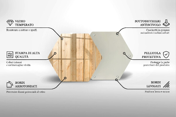 Üveg vágódeszka Finom fa táblák