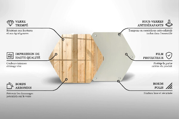 Üveg vágódeszka Finom fa táblák