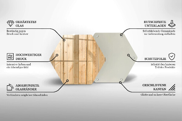Üveg vágódeszka Finom fa táblák