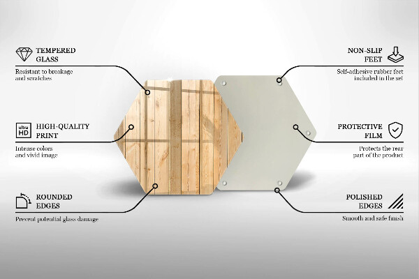 Üveg vágódeszka Finom fa táblák