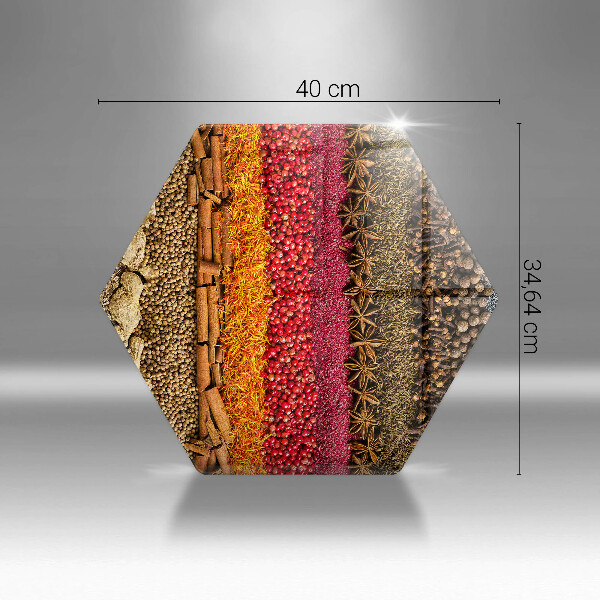 Üveg vágódeszka Színes fűszerek