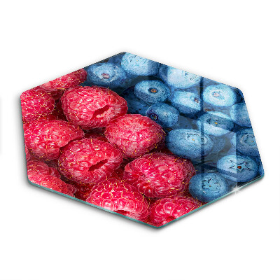 Üveg vágódeszka Málna és áfonya gyümölcsök