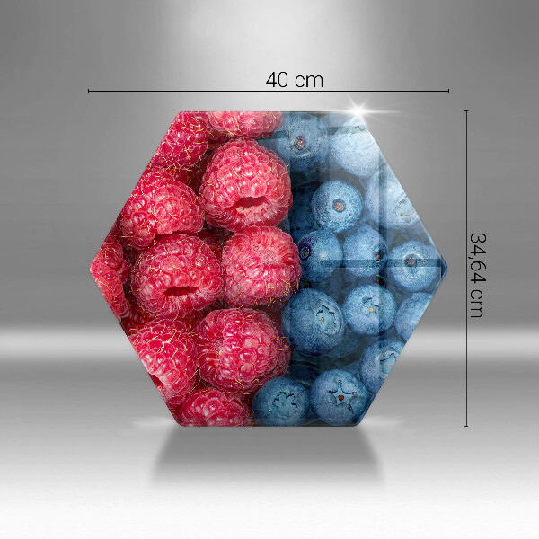 Üveg vágódeszka Málna és áfonya gyümölcsök