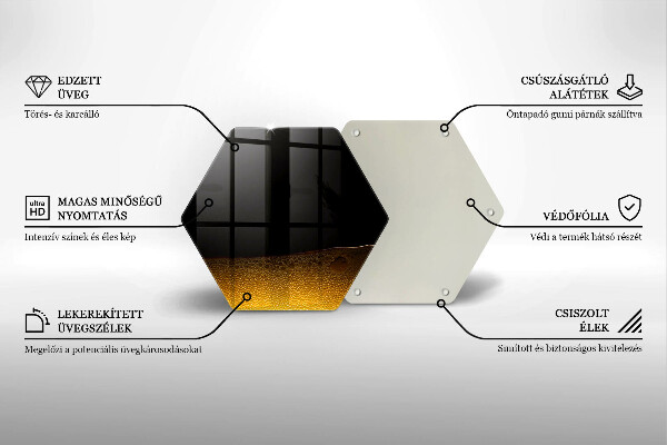Üveg vágódeszka Szénsavas sör