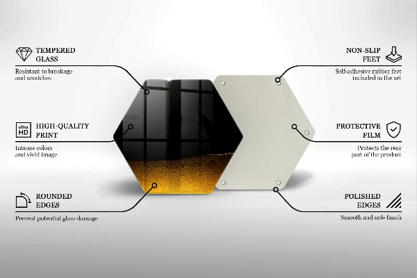 Üveg vágódeszka Szénsavas sör