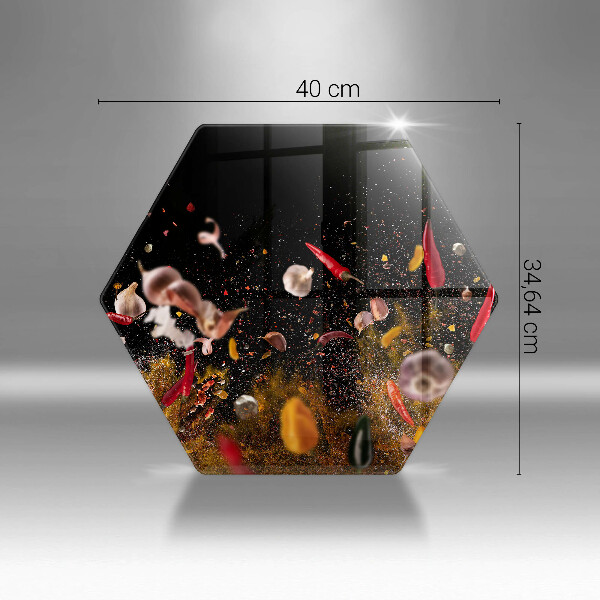 Üveg vágódeszka Forró fűszerek