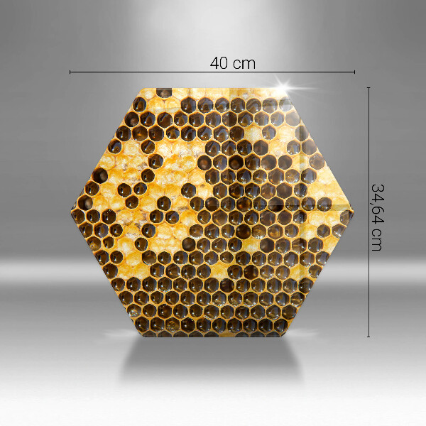 Üveg vágódeszka Méhsejt