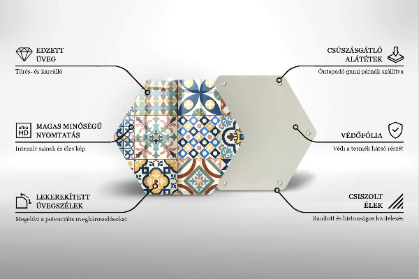 Üveg vágódeszka Dekoratív csempe