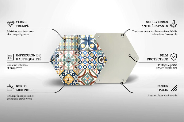 Üveg vágódeszka Dekoratív csempe