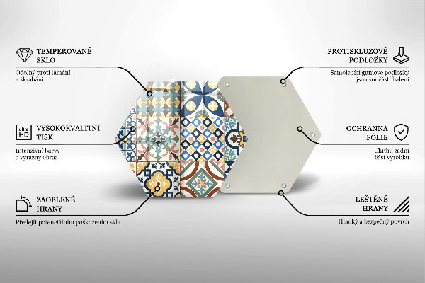 Üveg vágódeszka Dekoratív csempe