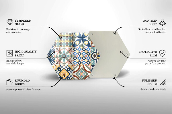 Üveg vágódeszka Dekoratív csempe