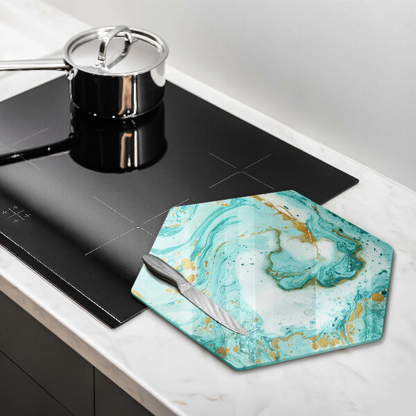 Üveg vágódeszka Kék absztrakció