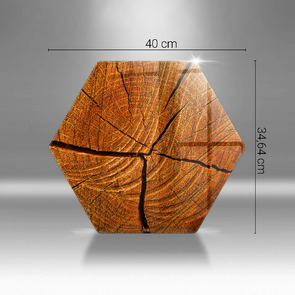 Üveg vágódeszka Fa törzsszerkezet