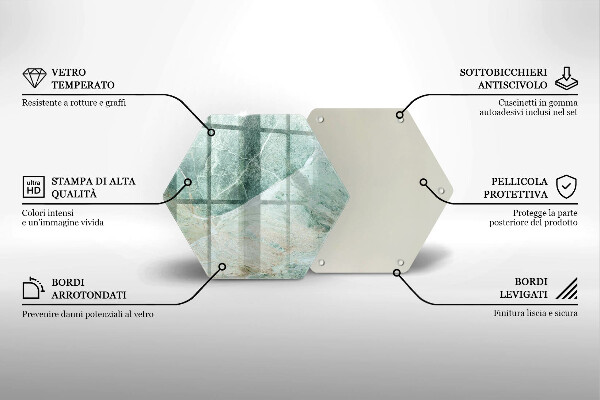 Üveg vágódeszka Kő szerkezet