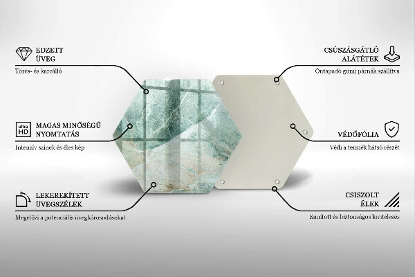 Üveg vágódeszka Kő szerkezet