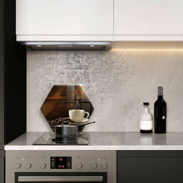 Üveg vágódeszka Fa kávéscsésze